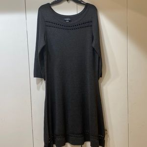 Liz Clayburn sweater dress gray size extra large